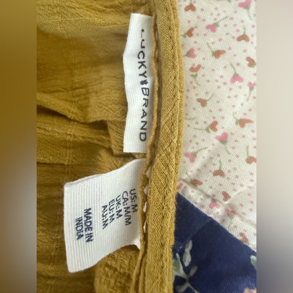 Lucky Brand Mustard Button-Front Maxi Dress - Picture 9 of 9